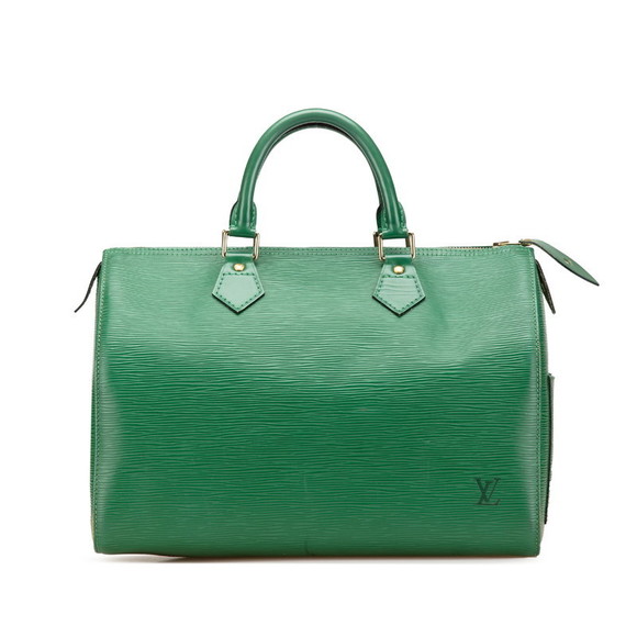 Louis Vuitton Boston Green Leather Handbag Speedy Epi Porneo Bag - Picture 1 of 8